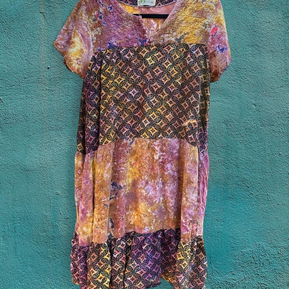 Lady Cactus Batik Boho Mumu Dress